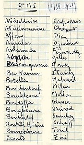 COLLEGE MODERNE LECLERC SIDI BEL ABBES LISTE 1959 1960 2 EME 1
